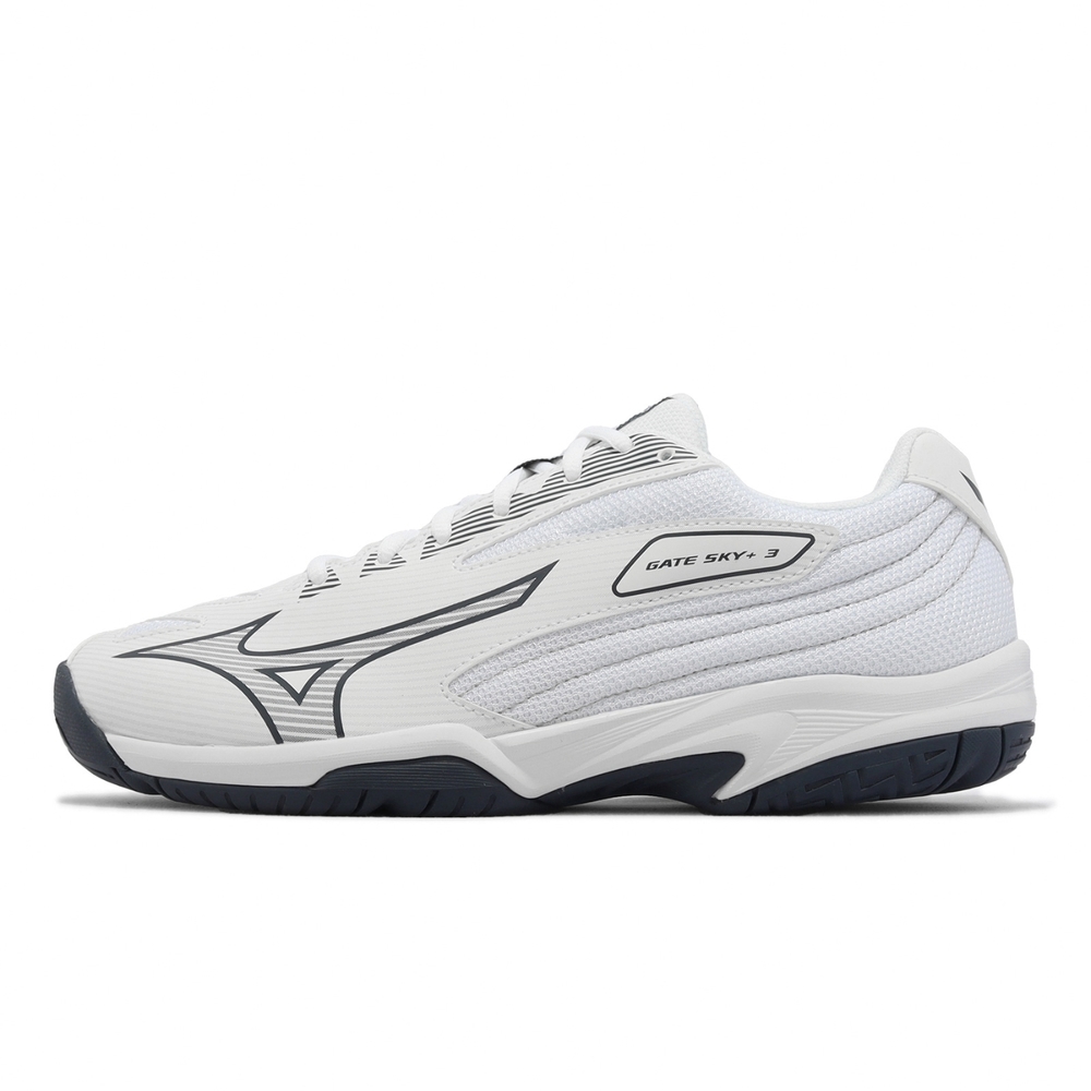 Mizuno 羽球鞋Gate Sky Plus 3 男鞋寬楦白灰入門款排球鞋桌球鞋美津濃