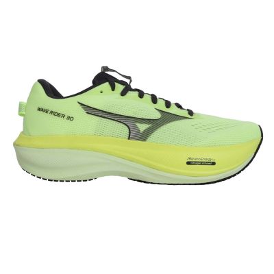 MIZUNO WAVE RIDER 30 男緩震慢跑鞋-運動 美津濃 J1GM262058 螢光黃黑
