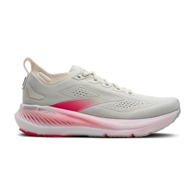 Brooks 布魯克斯 Glycerin GTS 23 [1204921D119] 女 慢跑鞋 寬楦 白 粉色引擎限定款