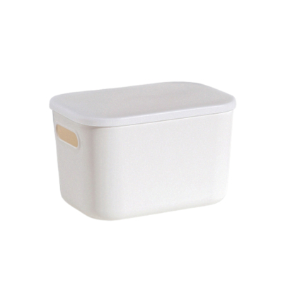 【Lebon life】2入/白色中高款防塵收納盒(可疊加 雜物盒 整理 收納箱 儲物盒)