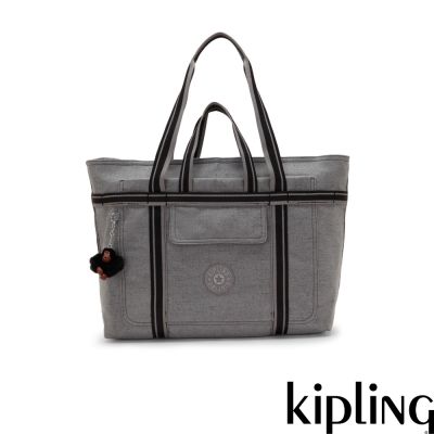 Kipling (網路獨家款)石墨灰手提肩背兩用拉桿旅行袋-HAYES
