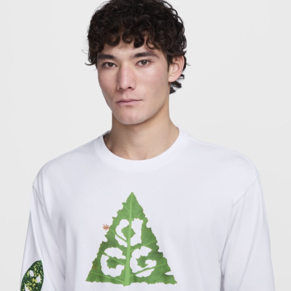 NIKE 長袖上衣男寬鬆版型AS M ACG DF TEE LS OC ANTS 白綠HJ0803-121 