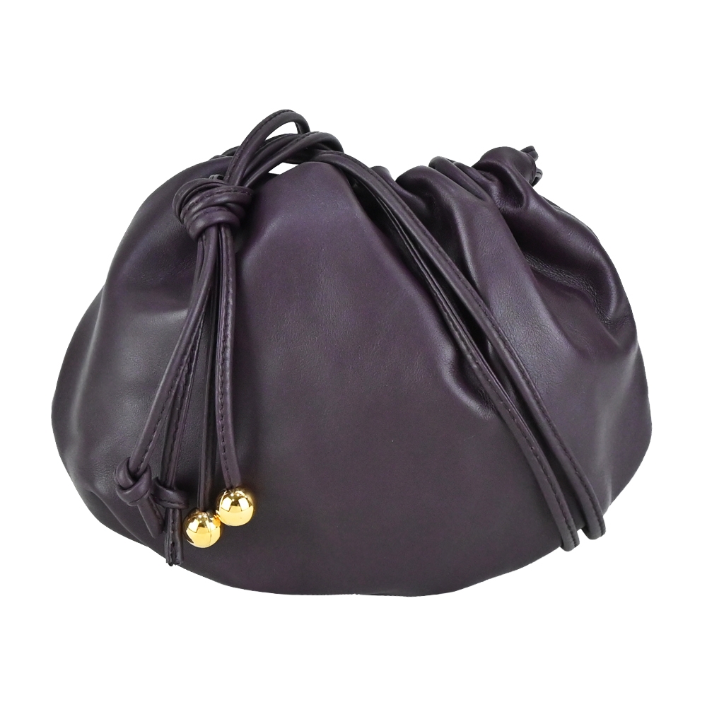 BOTTEGA VENETA 寶緹嘉  The Mini Bulb束口燈泡造型小牛皮斜背包(紫紅)