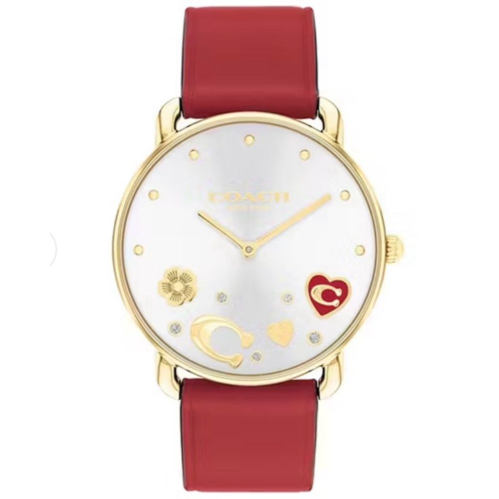COACH 官方授權 Elliot 愛心C字錶-女錶(CO14504520)36mm