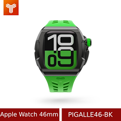 【Y24】 Apple Watch 46mm 不鏽鋼防水保護殼 WC-PIGALLE46-BK 黑/綠