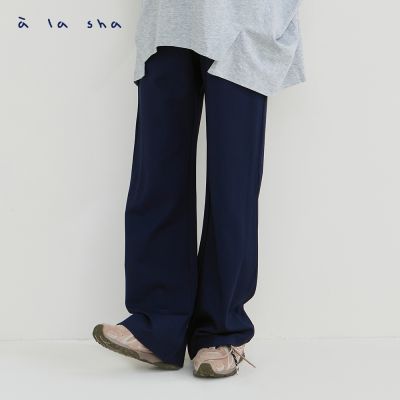 a la sha 修身微喇叭長褲