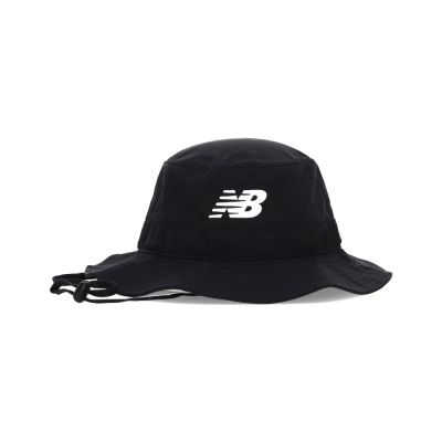 New Balance Hat 黑色 Logo 登山 遮陽 運動 休閒 漁夫帽 帽子 AC40214BK