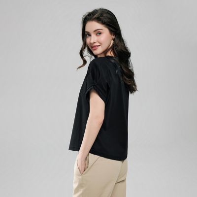 GIORDANO 女裝液氨保型寬鬆短袖T恤 Liquid Touch系列【多色任選】