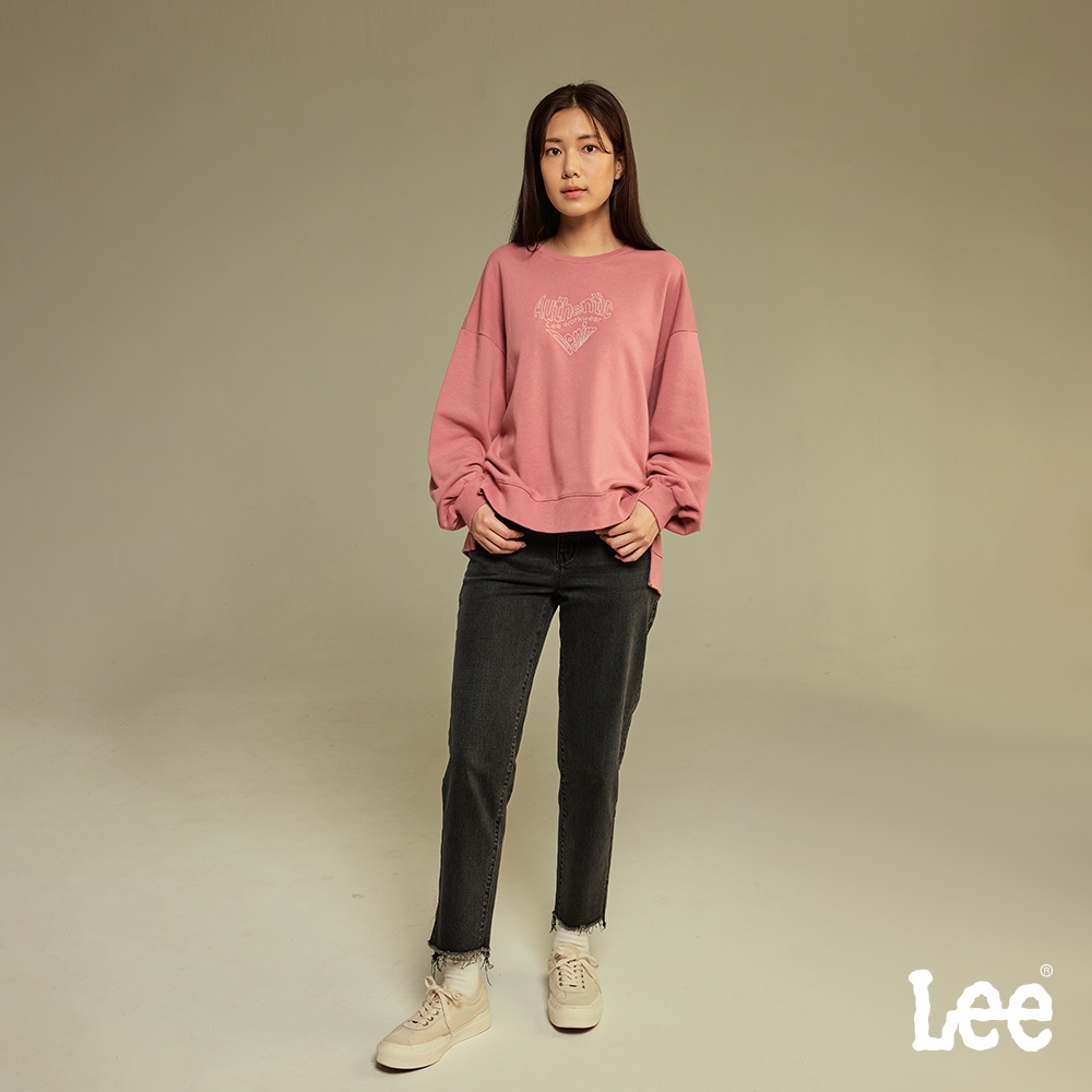 Lee 女款 411 高腰舒適小直筒牛仔褲 灰色洗水｜Modern