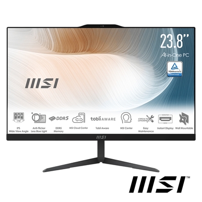 MSI微星 Modern AM242 1M-1060TW 24型 FHD AIO液晶電腦(Core 5 120U/8G/1T SSD/Win11)