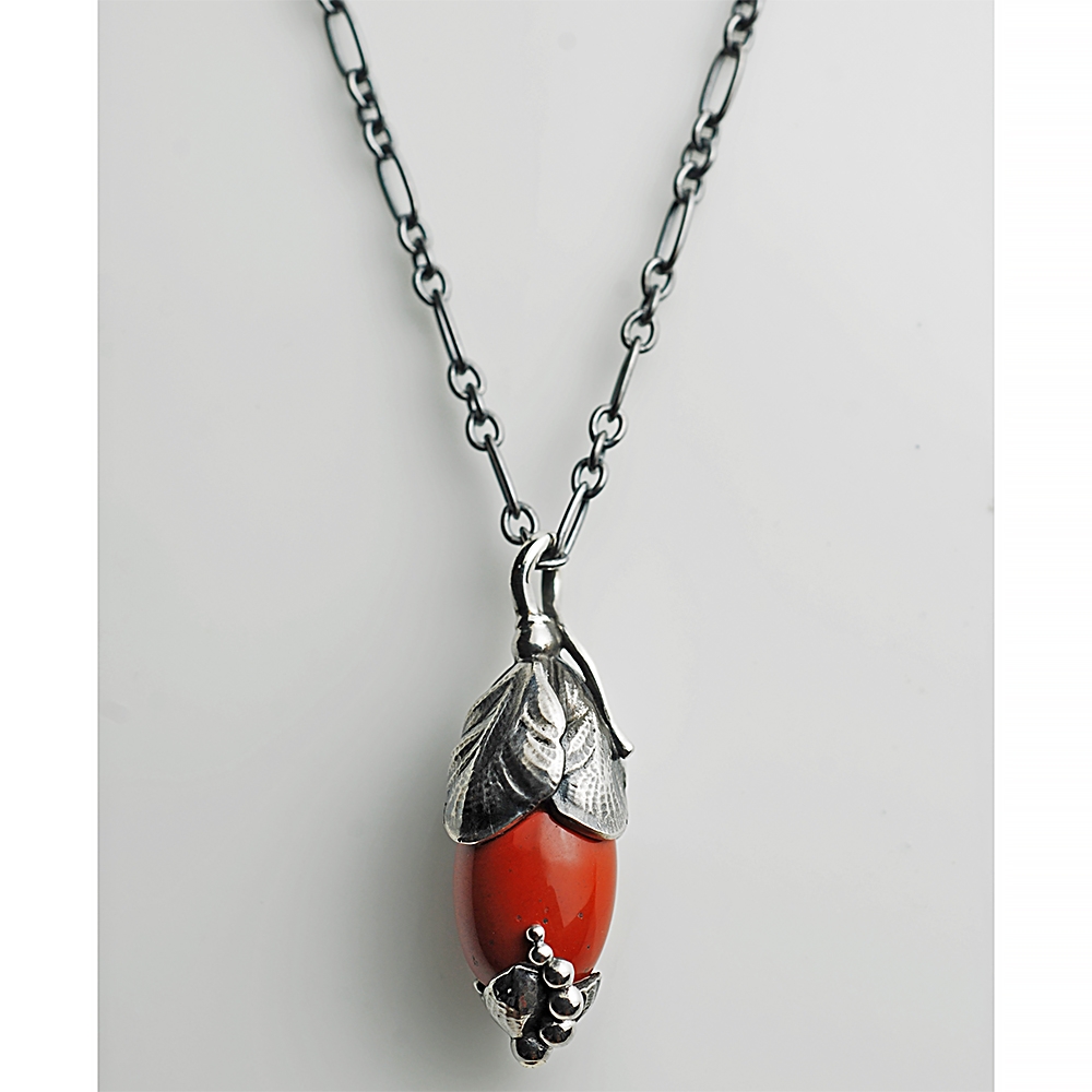 純銀盃　167g Georg Jensen 2024年度紅碧玉純銀項鍊| 項鍊| Yahoo購物中心