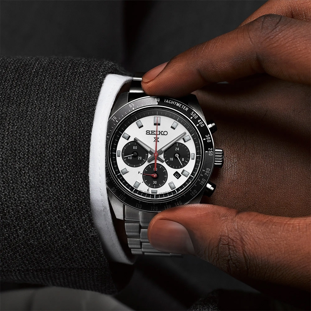 SEIKO 精工Prospex SPEEDTIMER太陽能三眼計時熊貓款(SSC911P1/V192