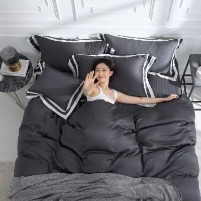 LAMINA 雙人-優雅純色 300織萊賽爾天絲床包枕套組