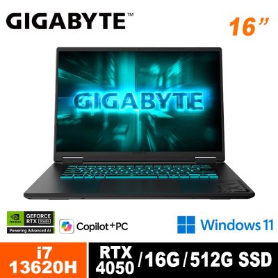 GIGABYTE技嘉A16 CMHH2TW893SH筆電 i5-13420H RTX4050 16G 512G WIN11 G系列輕薄效能筆電