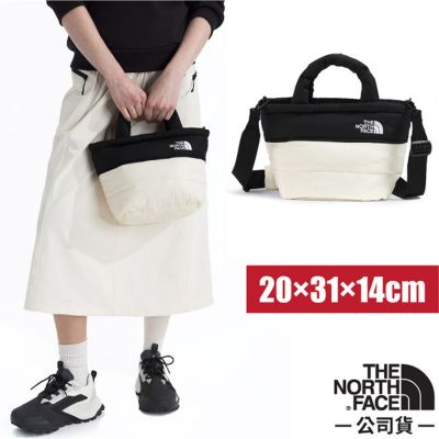 【The North Face】NUPTSE MINI BAG 背提兩用輕巧隨身側背包/ 8F06-ROU 沙丘白/黑