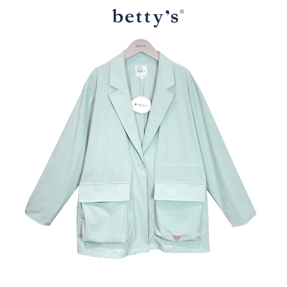 betty’s貝蒂思　 腰部抽繩西裝領開襟外套(共三色) (湖綠)