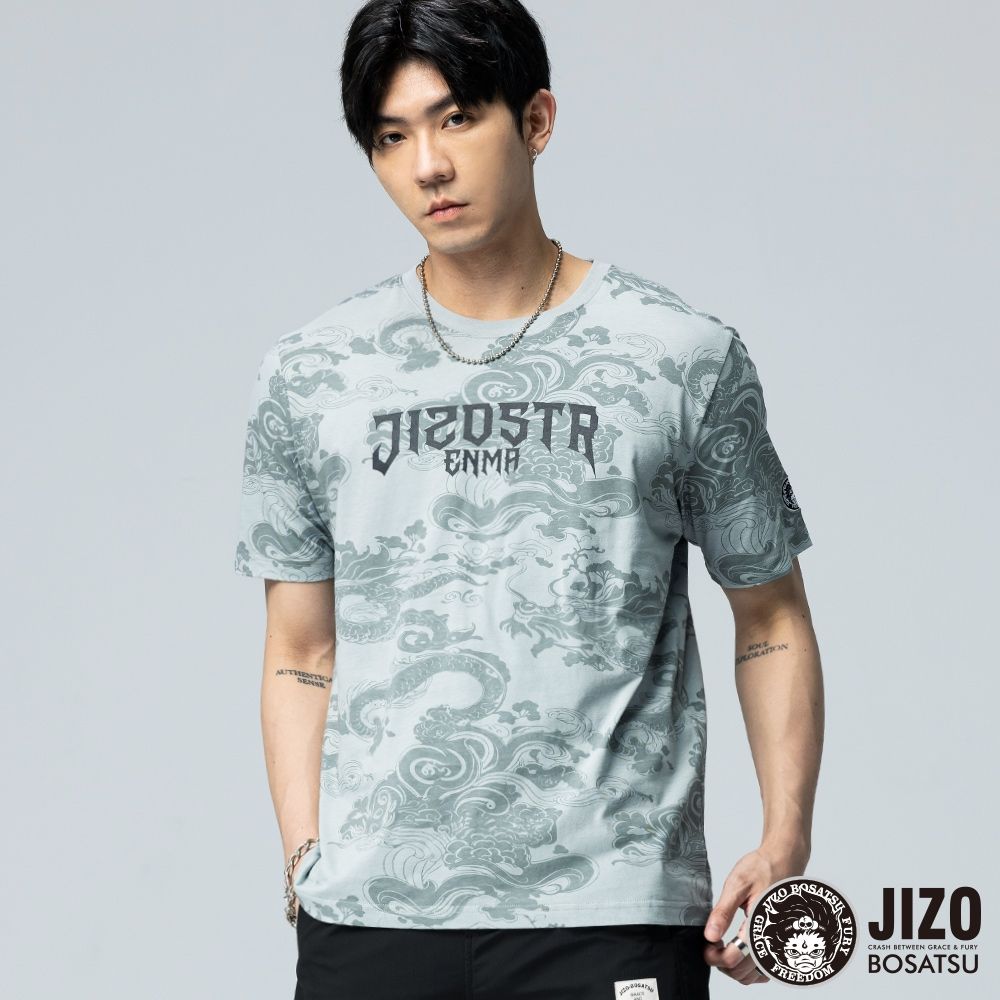 BLUE WAY  地藏小王–龍紋滿版LOGO短TEE