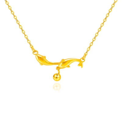 金緻品 黃金項鍊 金鯉聯蘊 0.82錢 5G工藝