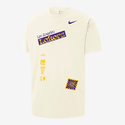 NIKE 短袖上衣 男 運動 AS LAL M NK CTS NBA ED SS OS T 黃 FV9274-901