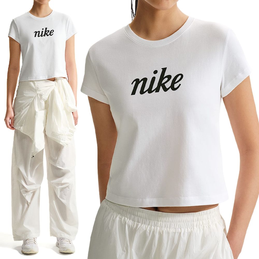 Nike As W Nsw Club Ss Tee Hbr Md S2 短袖 女款 白色 Logo IH7455-100
