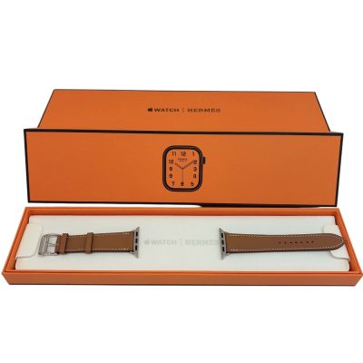 HERMES 愛馬仕APPLE WATCH  S11手錶TITANE WW(42MM)金棕