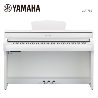 YAMAHA CLP-735 WH 數位電鋼琴88鍵典雅白色款| 鋼琴/電鋼琴