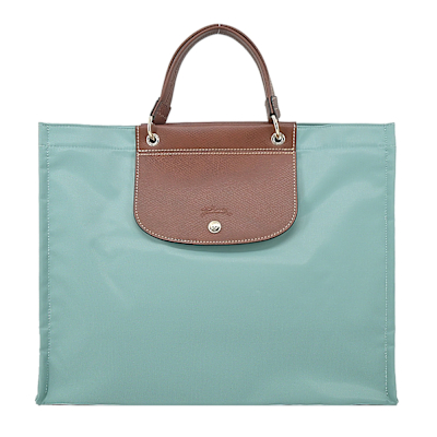 LONGCHAMP CABAS LONGCHAMP系列再生尼龍手提包(大/馬鞭草綠)