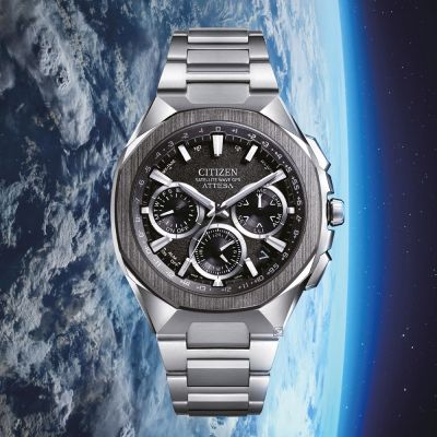 CITIZEN 星辰 ATTESA GPS 對時 陶瓷錶圈光動能腕錶 男錶 手錶-44mm CC4104-53E