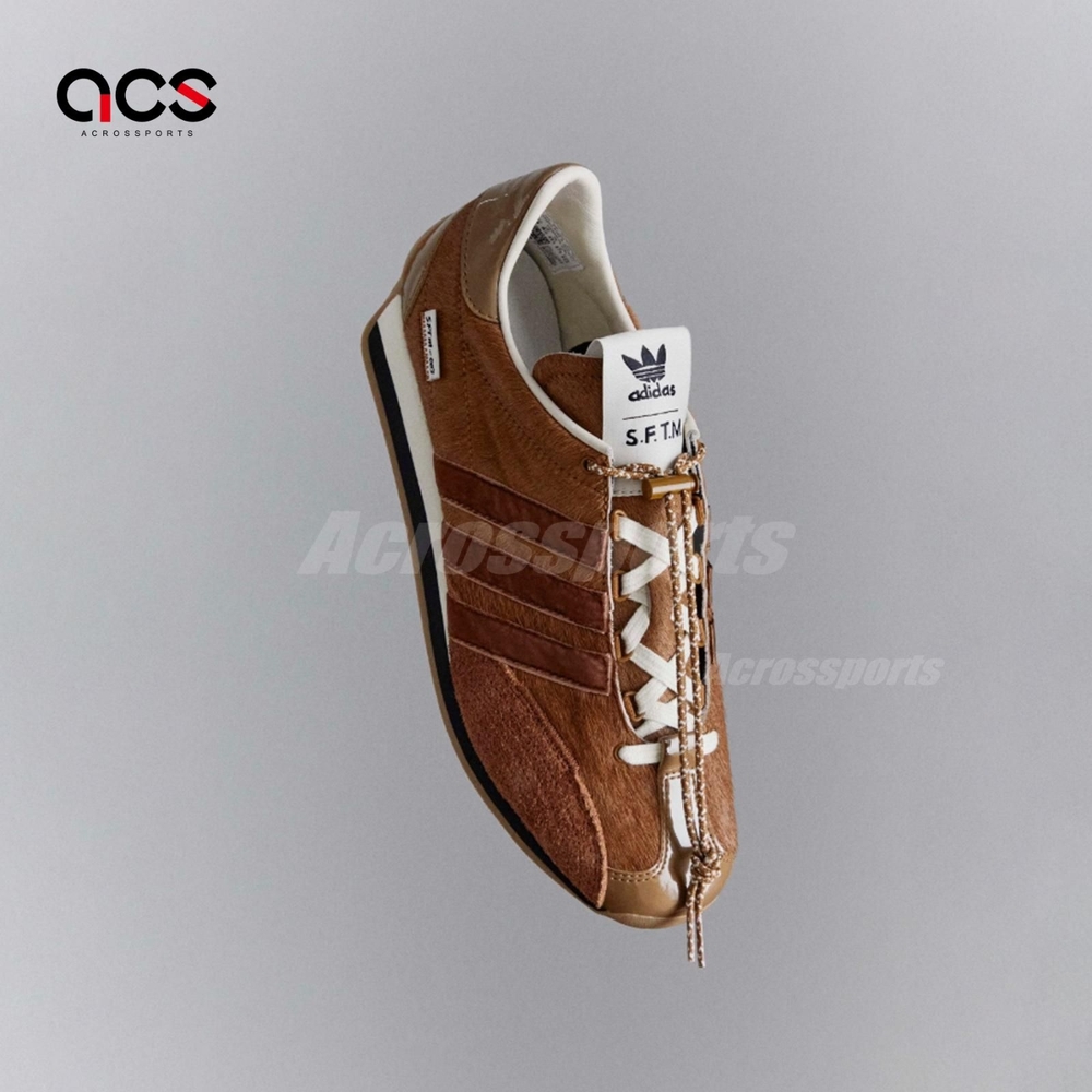 adidas x SFTM Country OG 男鞋女鞋棕絨毛漆皮聯名抽繩愛迪達JH8639