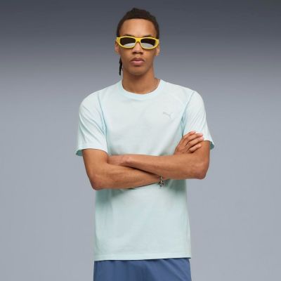 PUMA 短袖上衣 男 歐規 VELOCITY TRIBLEND 湖水藍 52660399