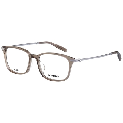 萬寶龍 MONTBLANC 純鈦 光學眼鏡(透明咖啡配銀色)MB0315OA