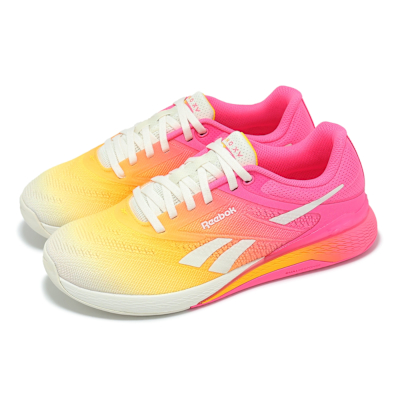 Reebok 訓練鞋 Nano X5 女鞋 粉 黃 緩衝 穩定 多功能 運動鞋 100209375