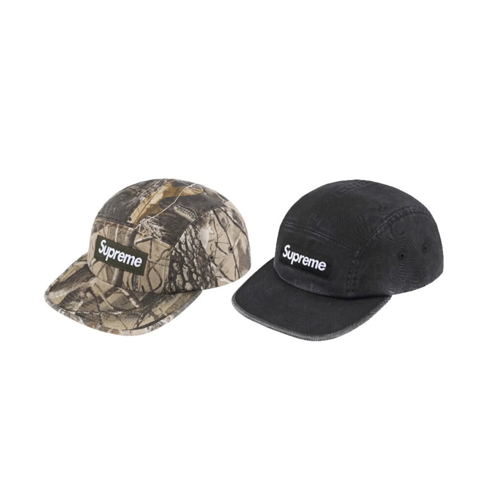 Supreme 25SS Washed Chino Twill Camp Cap Box Logo 老帽五分割帽皮革