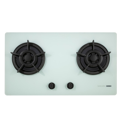 SAKURA櫻花牌 (全省安裝)櫻花雙口檯面爐白色LPG瓦斯爐桶裝瓦斯G2522BGWL