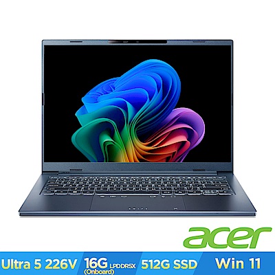 Acer 宏碁 Swift Go AI SFG14-75-542S 14吋AI輕薄筆電(CU5-226V/16GB/512GB/Win11)