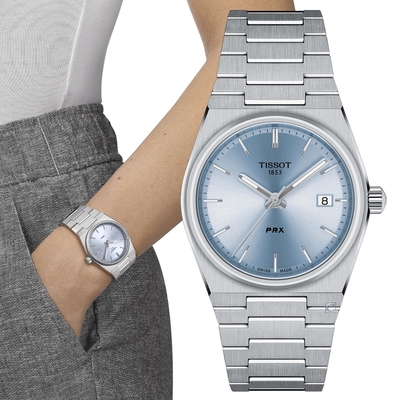 TISSOT 天梭錶官方授權 PRX 40 205 復古新浪潮時尚腕錶(T1372101135100) 畢業禮物首選