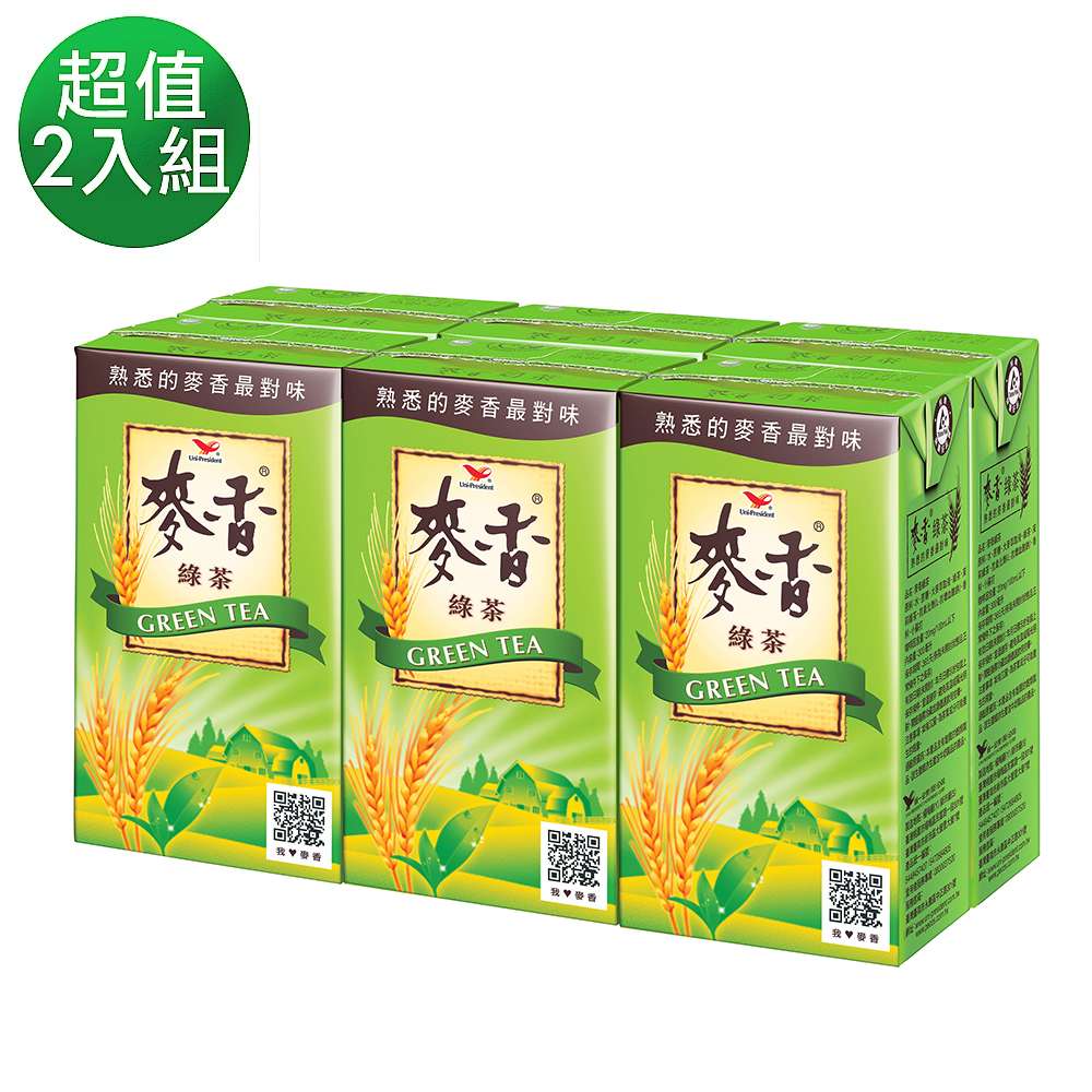 麥香 綠茶(300mlx6入)_1+1組合(共2組)