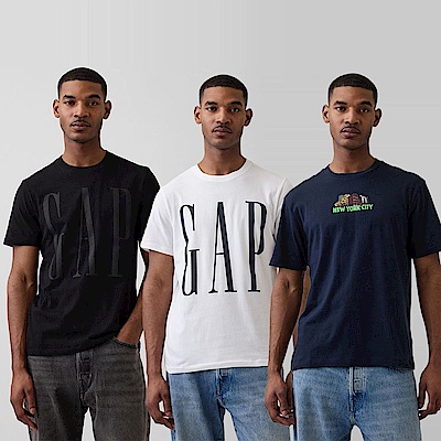 【GAP】多款組合賣場-男裝｜Gap Logo T恤-多色可選(887070&889483)