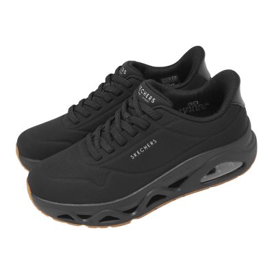 Skechers 休閒鞋 Uno Glide-Step Slip-Ins 男鞋 黑 灰 氣墊 膠底 183420B
