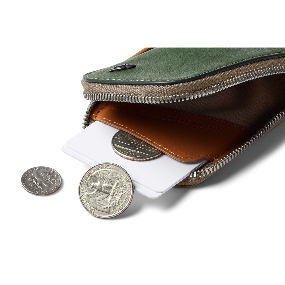 Bellroy 小錢包 卡片收納包 拉鍊包 零錢包 優質環保皮革-橄欖綠 | 中夾/短夾 | Yahoo購物中心
