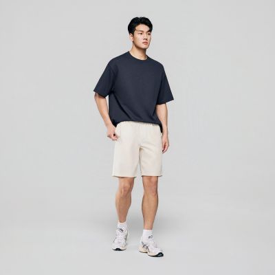 GIORDANO 男裝純棉卡其抽繩短褲【多色任選】