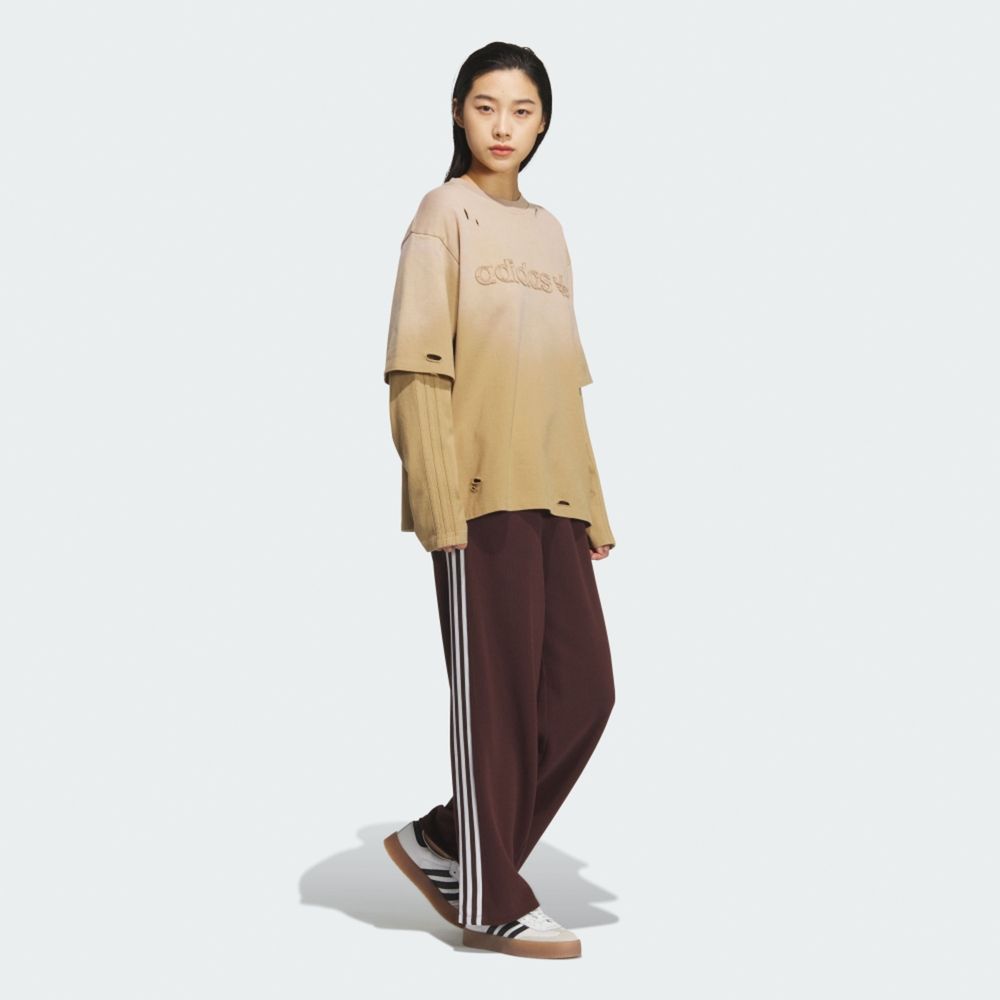 Adidas 愛迪達2in1 Tee Ls KS8496 女長袖上衣休閒長袖米黃亞版| adidas