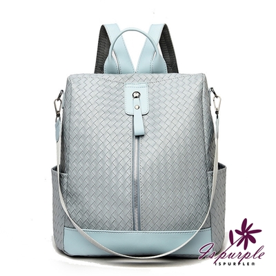 iSPurple 優雅微笑 防盜皮革兩用肩背後揹包 多色可選