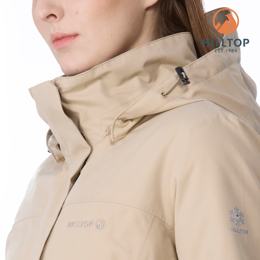 羽衣 HILLTOP山頂鳥GORE-TEX二合一防水羽絨長大衣女款藍/黑