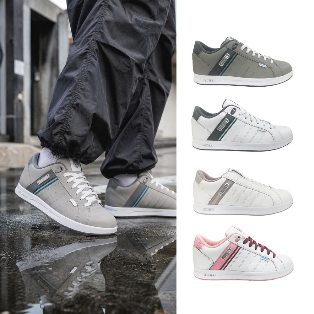 K-SWISS 經典真皮防水鞋 LUNDAHL LTH WPF 雨鞋 板鞋 男鞋女鞋 多色 (08456/98456) (A男-灰深綠)