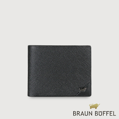 【BRAUN BUFFEL 德國小金牛】台灣總代理 加利恩-A 10卡短夾-黑色/BF561-314-BK