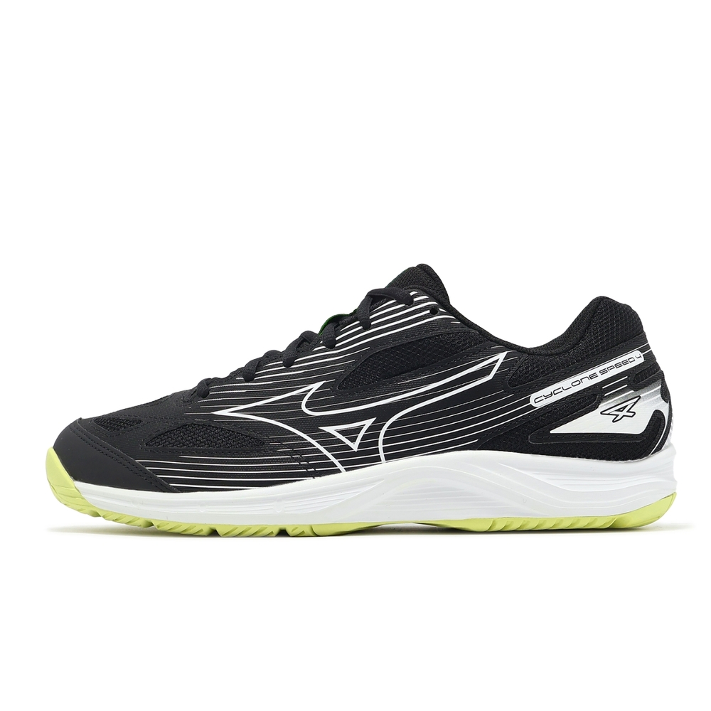 Mizuno 排球鞋Cyclone Speed 4 男鞋黑白緩衝入門款室內運動羽排鞋