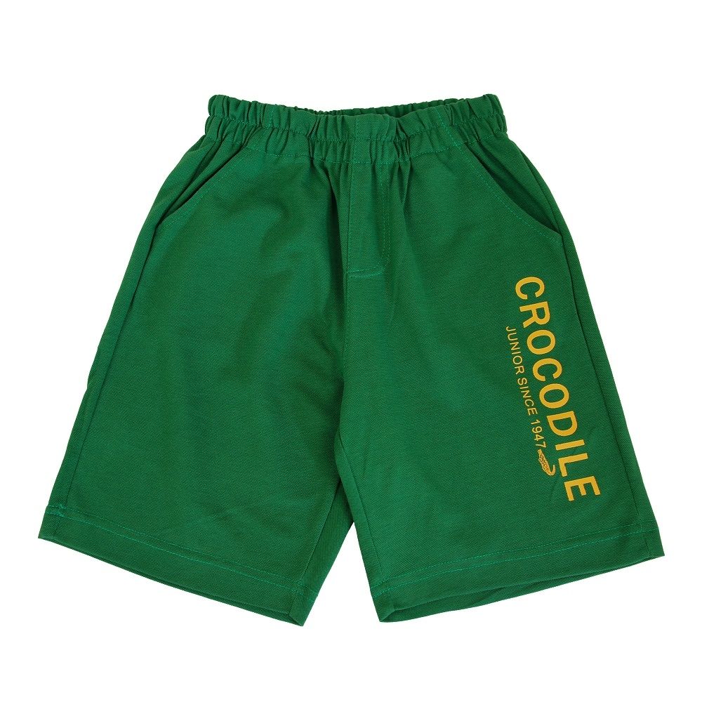 Crocodile Junior 小鱷魚童裝-鱷魚棉短褲-墨綠色 ( 701630-04 小童款)