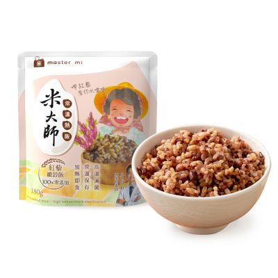 (滿額)【米大師】常溫熟飯-紅藜纖穀飯 180g/包 (十穀飯｜穀物飯｜微波飯｜非乾燥米｜登山露營｜即食飯｜常溫調理｜方便食品)