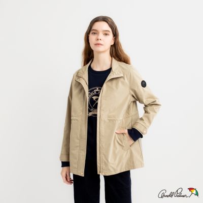 Arnold Palmer -女裝-率性立領風衣外套-卡其色